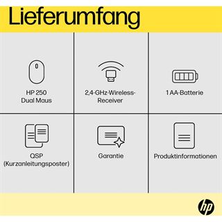 HP Maus 6V2J7AA#ABB / 250 Schwarz