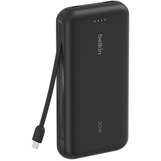 BELKIN 20K PD30W INTEGRATED USB-C CABLE POWER BANK BLACK