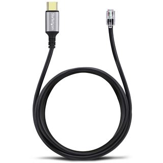 (&euro;27,17*/1m) 1.80m Startech Telefon Adapterkabel RJ9 Stecker auf