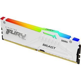 64GB Kingston FURY Beast RGB wei&szlig; DDR5-5200 DIMM CL40 Dual Kit