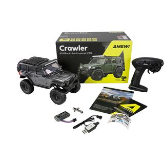 Amewi RC Crawler Mini-D90 AMXRock 4WD 1:16 RTR 22723 grau