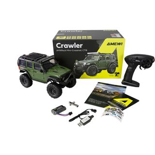 Amewi RC Crawler Mini-Crosstrailer AMXRock 4WD 1:16 RTR gr?n