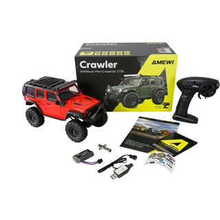 Amewi RC Crawler Mini-Crosstrailer AMXRock 4WD 1:16 RTR rot