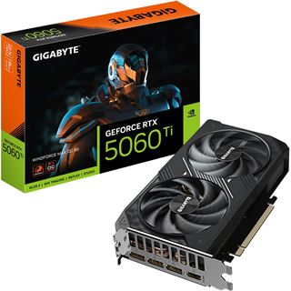 8GB Gigabyte GeForce RTX 5060 Ti Windforce MAX OC 8G Aktiv PCIe 5.0