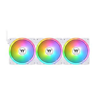 120x120x25mm Thermaltake SWAFAN EX12 ARGB PC Cooling Fan White TT