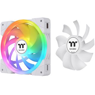 140x140x25mm Thermaltake SWAFAN EX14 ARGB PC Cooling Fan White TT