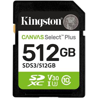 512GB Kingston Card SDXC Canvas Plus Gen3 C10 retail
