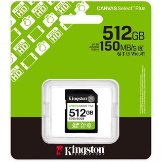512GB Kingston Card SDXC Canvas Plus Gen3 C10 retail