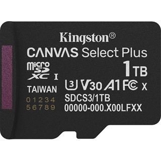 1TB Kingston MicroSD Card SDXC Canvas+ Gen3 ohne Adapter retail