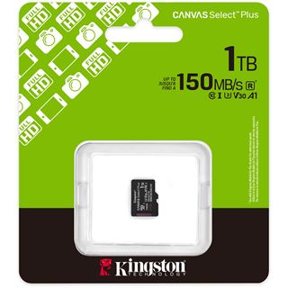 1TB Kingston MicroSD Card SDXC Canvas+ Gen3 ohne Adapter retail