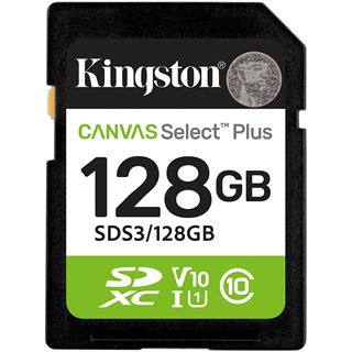 128GB Kingston Card SDXC Canvas Plus Gen3 C10 retail