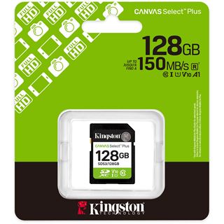 128GB Kingston Card SDXC Canvas Plus Gen3 C10 retail