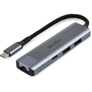 Lindy USB 3.2 Gen 2 Typ C Hub & Gigabit Ethernet