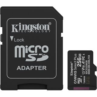 256GB Kingston MicroSD Card SDXC Canvas+ Gen3 mit Adapter retail