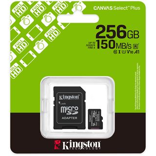 256GB Kingston MicroSD Card SDXC Canvas+ Gen3 mit Adapter retail