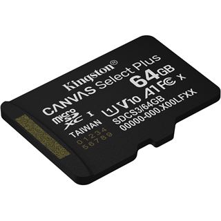 64GB Kingston MicroSD Card SDXC Canvas+ Gen3 mit Adapter retail