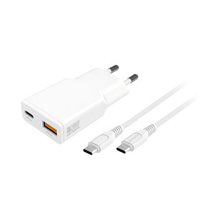 4SMARTS LADEGER. PDPLUG SLIMDUO 20WWEI GAN 1C+1A UND USB-C KABEL 15M