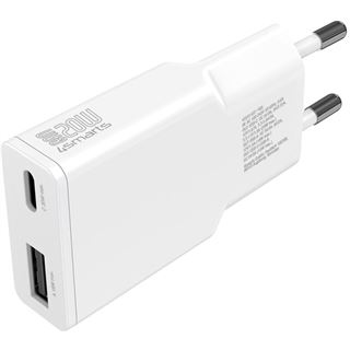 4SMARTS LADEGER. PDPLUG SLIMDUO 20WWEI GAN 1C+1A UND USB-C KABEL 15M