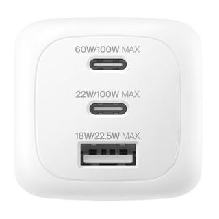 Belkin BOOSTCHARGE 100W 2C1A WALL CHARGER WITH INTERCHANGABLE PLUG