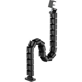 (&euro;15,60*/1m) InLine 1.34m Kabelkanal 100mm Schwarz flexibel