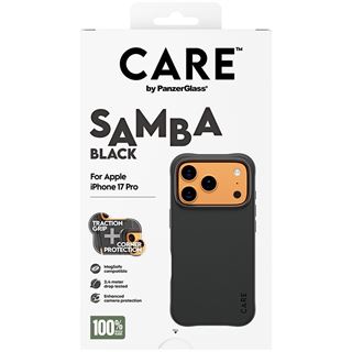 PanzerGlass CARE BY FASHIONABLE CASE SAMBA BLACK W. MAGSAFE IPHONE 17