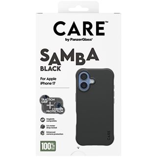 PanzerGlass CARE BY FASHIONABLE CASE SAMBA BLACK W. MAGSAFE IPHONE 17
