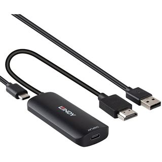 Lindy Konverter HDMI auf USB Typ C mit USB STromversorgung