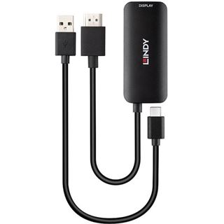 Lindy Konverter HDMI auf USB Typ C mit USB STromversorgung