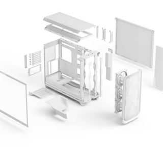Fractal Design Meshify 3 XL White RGB TG Clear Tint