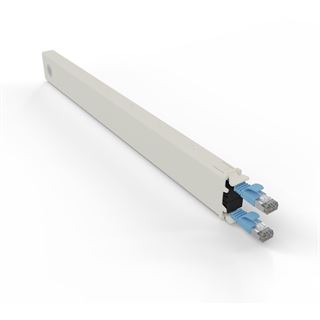 Patchbox Kassette Cat 6A 8HE STP 0,8m blau