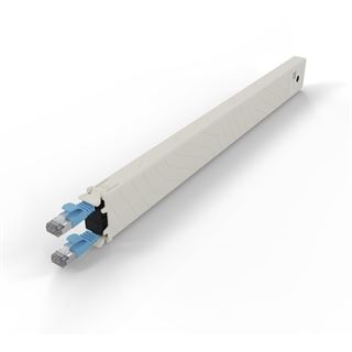 Patchbox Kassette Cat 6A 8HE STP 0,8m blau