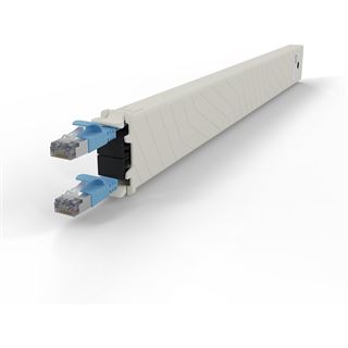 Patchbox Kassette Cat 6A 8HE STP 0,8m blau