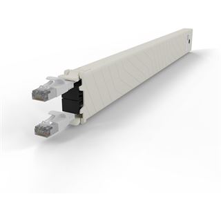 Patchbox Kassette Cat 6A 8HE STP 0,8m wei&szlig;