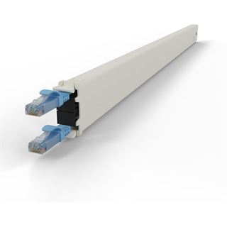 Patchbox Kassette Cat 6A 30HE UTP 1,8m blau