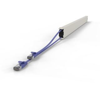 Patchbox Kassette Cat 6A 46HE STP 2,5m lila