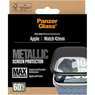 PanzerGlass Screen Protector w. black Metal Frame Apple Watch 42mm