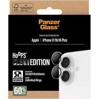 PanzerGlass Hoops transparent Camera Lens Protector iPhone 17/ 16/ 16