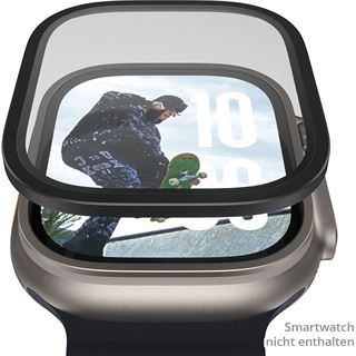 PanzerGlass Screen Protector w. black Metal Frame Apple Watch 2025