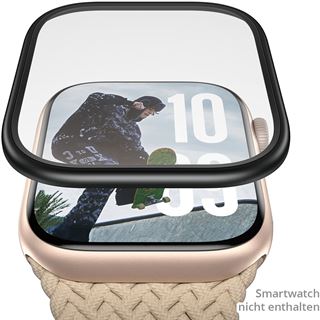 PanzerGlass Screen Protector w. black Metal Frame Apple Watch 46mm