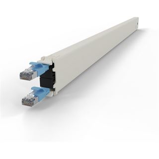 Patchbox Kassette Cat 6A 30HE STP 1,8m blau