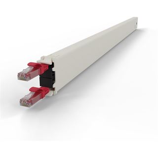 Patchbox Kassette Cat 6A 30HE UTP 1,8m rot