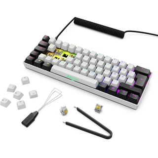 Sharkoon Gaming Tastatur Skiller SGK50S4 Gen2 wei?-gelb RGB