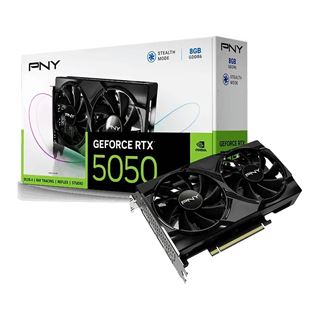 8GB PNY GeForce RTX 5050 Dual Fan Aktiv PCIe 5.0 x16 (x8) (Retail)