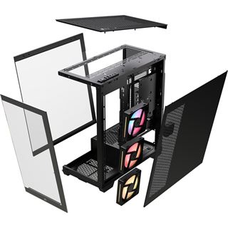 Corsair 3500X LX-R RGB iCUE LINK Midi Tower ohne Netzteil schwarz
