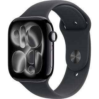 Apple Watch S11 2025 Aluminium 46mm Diamantschwarz (Sportarmband