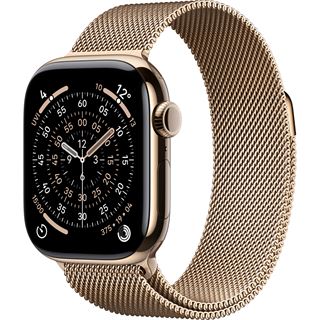 Apple Watch S11 2025 Titan Gold Cellular 42mm (Milanaise Armband gold)