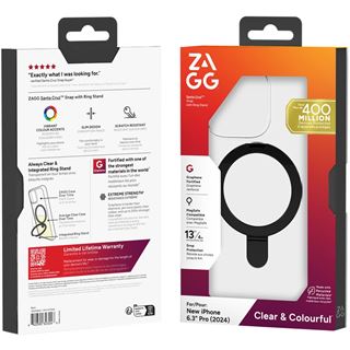ZAGG Case für Apple iPhone 16 Pro Santa Cruz Snap Ring Stand