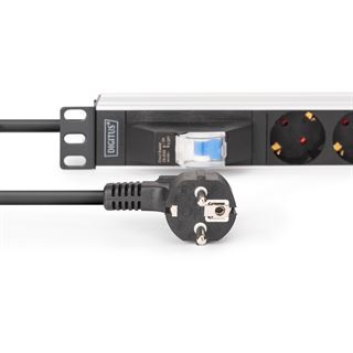 Digitus Steckdosenleiste 7-fach 19" Alu. 1HE schwarz