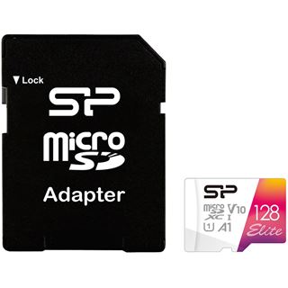 128GB Silicon Power MicroSD Card UHS-1 Elite/CL.10 inkl.Adap
