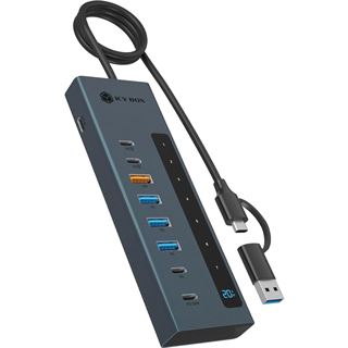 Icy Box 9-in-1 Hub IcyBox USB 3.2 mit Type-C/Type-A Anschluss
